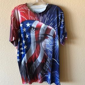 Spirit of America Patriotic Tee - Men's Size Medium
